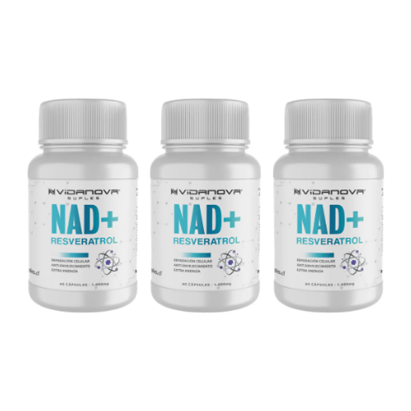 NAD+ Resveratrol PACK X3- Vidanova® Suples 1