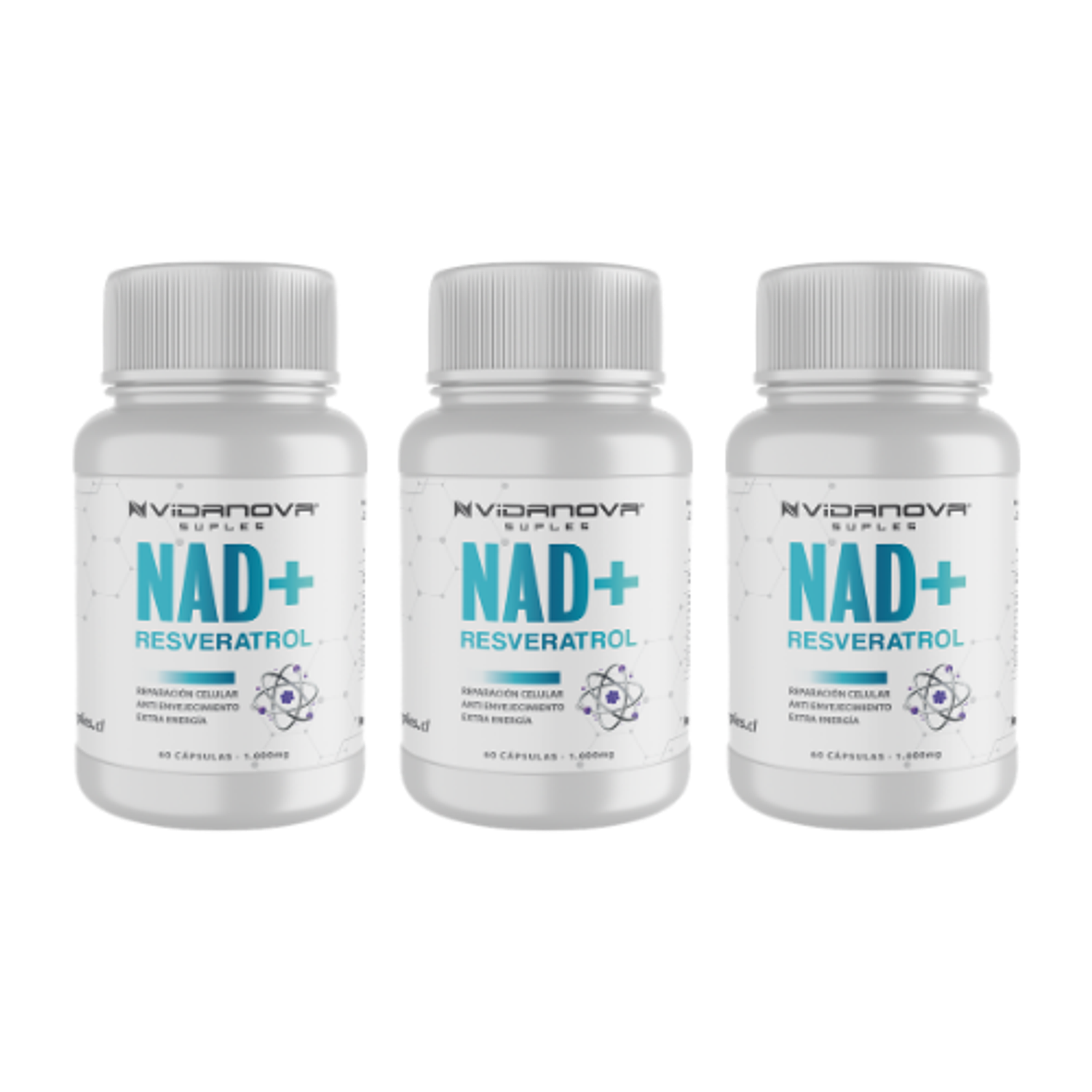 NAD+ Resveratrol PACK X3- Vidanova® Suples 1