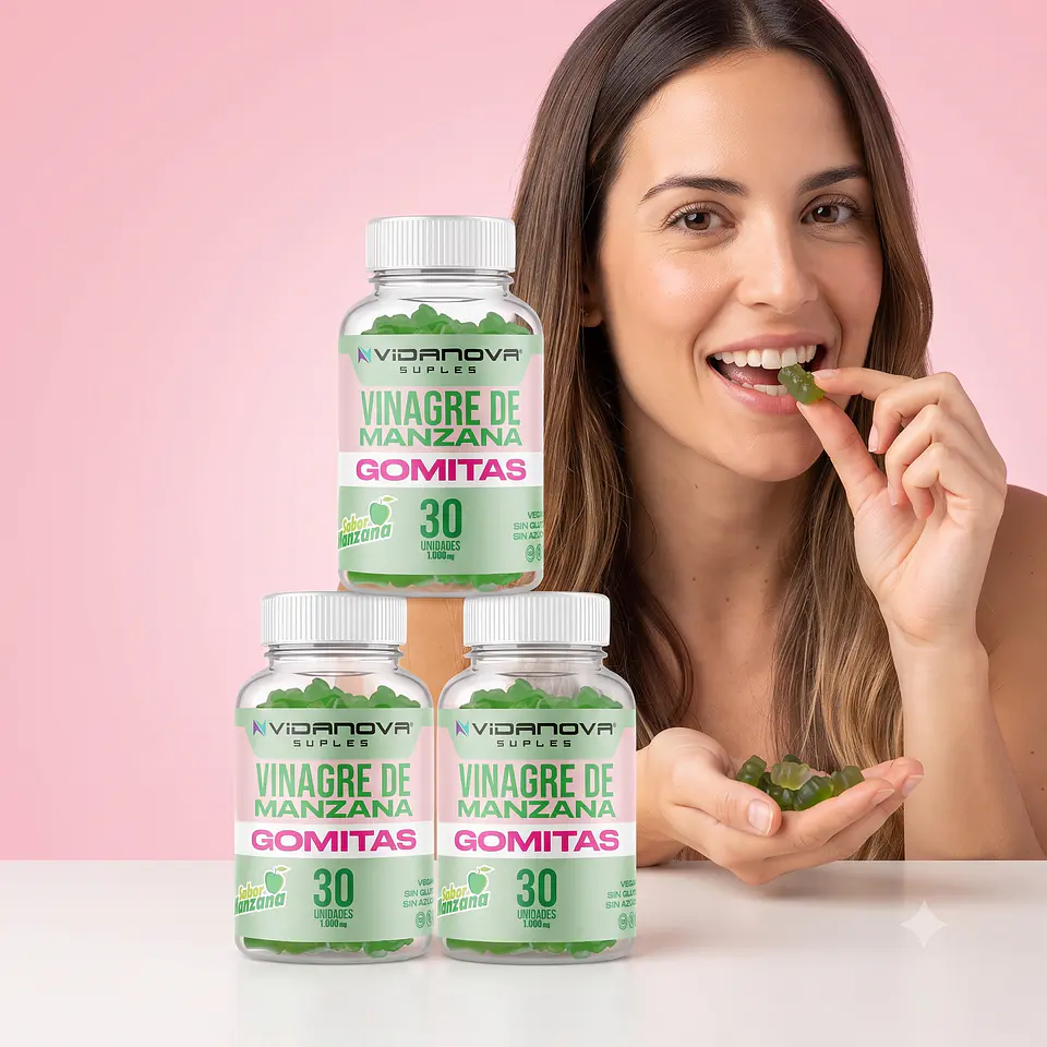PACK 3 Vinagre de Manzana Gomitas 1000mg 5
