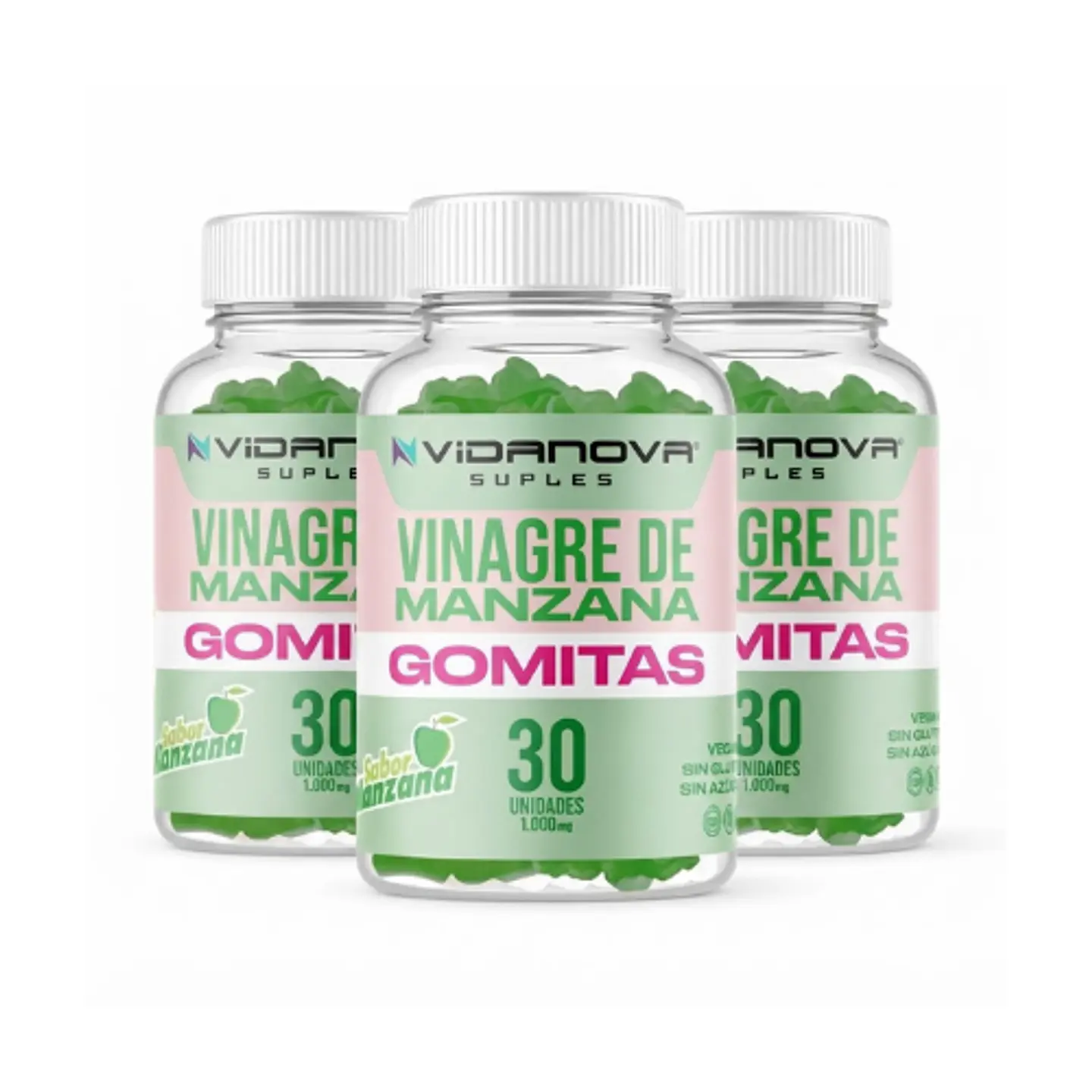 PACK 3 Vinagre de Manzana Gomitas 1000mg 1