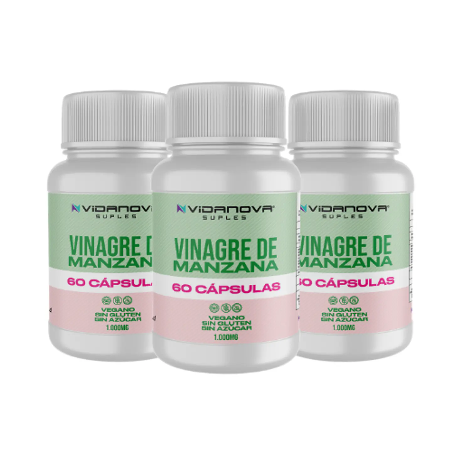 PACK 3 Vinagre de Manzana Cápsulas 1000mg 1