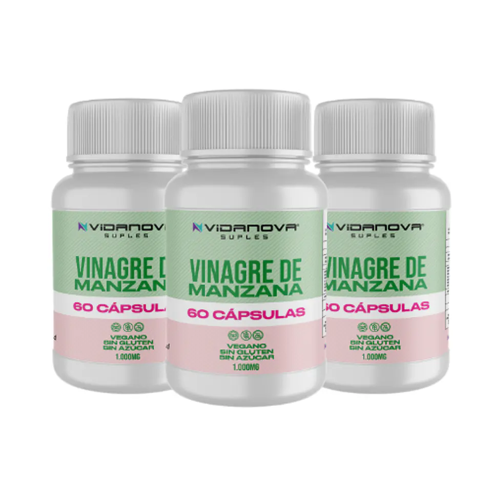 PACK 3 Vinagre de Manzana Cápsulas 1000mg 1
