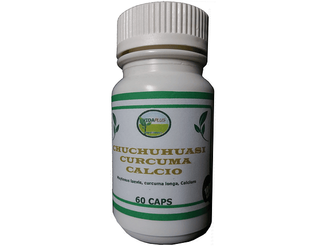 CHUCHUHUASI + CURCUMA + CALCIO 4 FRASCOS DE 60 CAPSULAS DE 480 mg DESPACHO GRATIS 