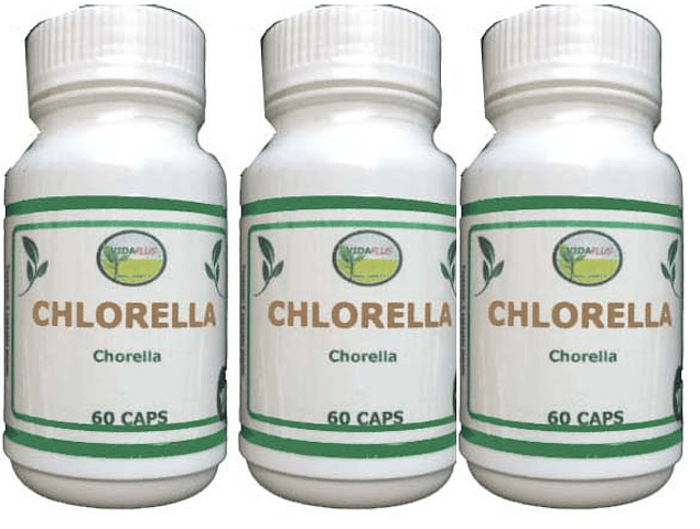 CHLORELLA 4 FRASCOS DE 60 CAPSULAS 500 mg   DESPACHO GRATIS SOLO RM