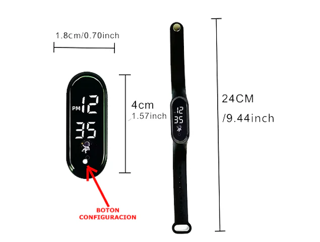 RELOJ BASICO TOUCH ROSADO HORA Y FECHA. DESPACHO GRATIS