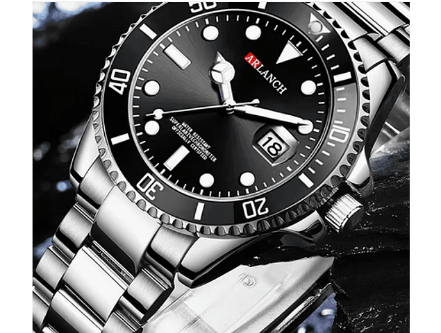 RELOJ DE HOMBRE DE ACERO, MARCA ARLANCH, CUARZO. CORREA DE ACERO