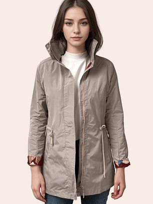 Parka Beige Estampada