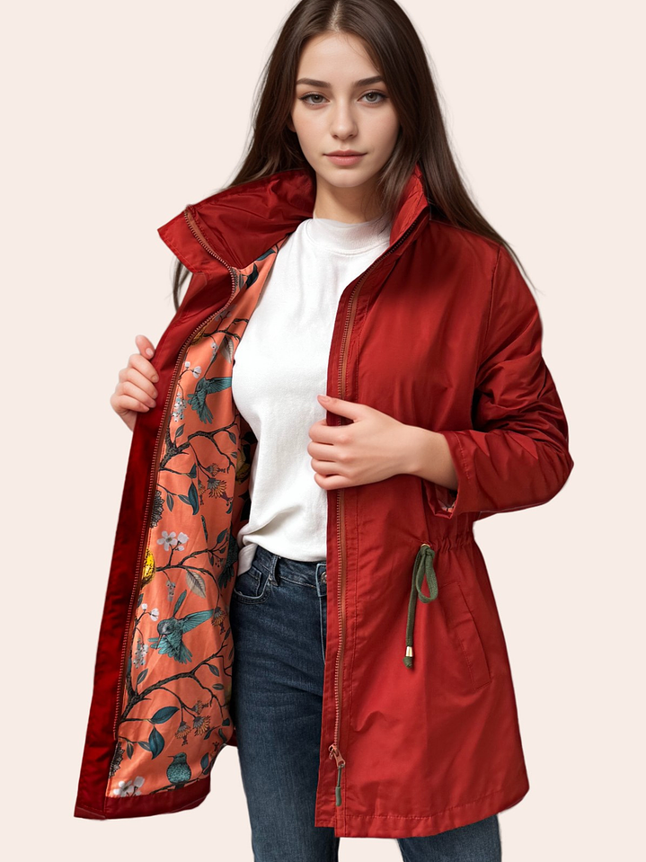 Parka Terracota Estampada 1