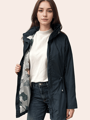 Parka Verde Gris Estampada