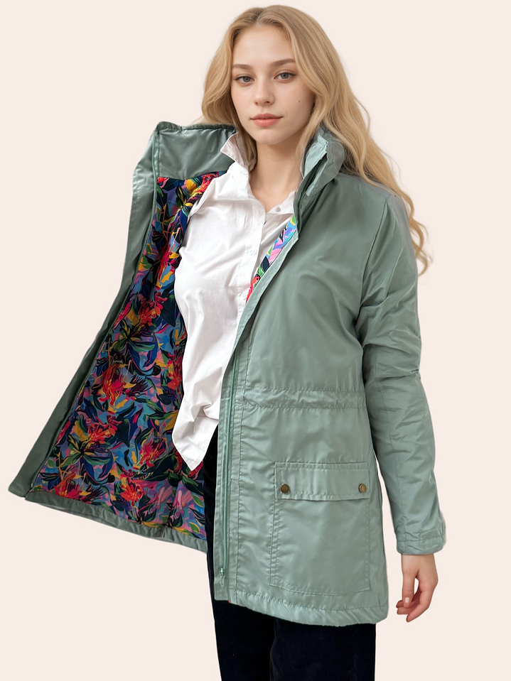 Otoño Verde Menta Estampada 2