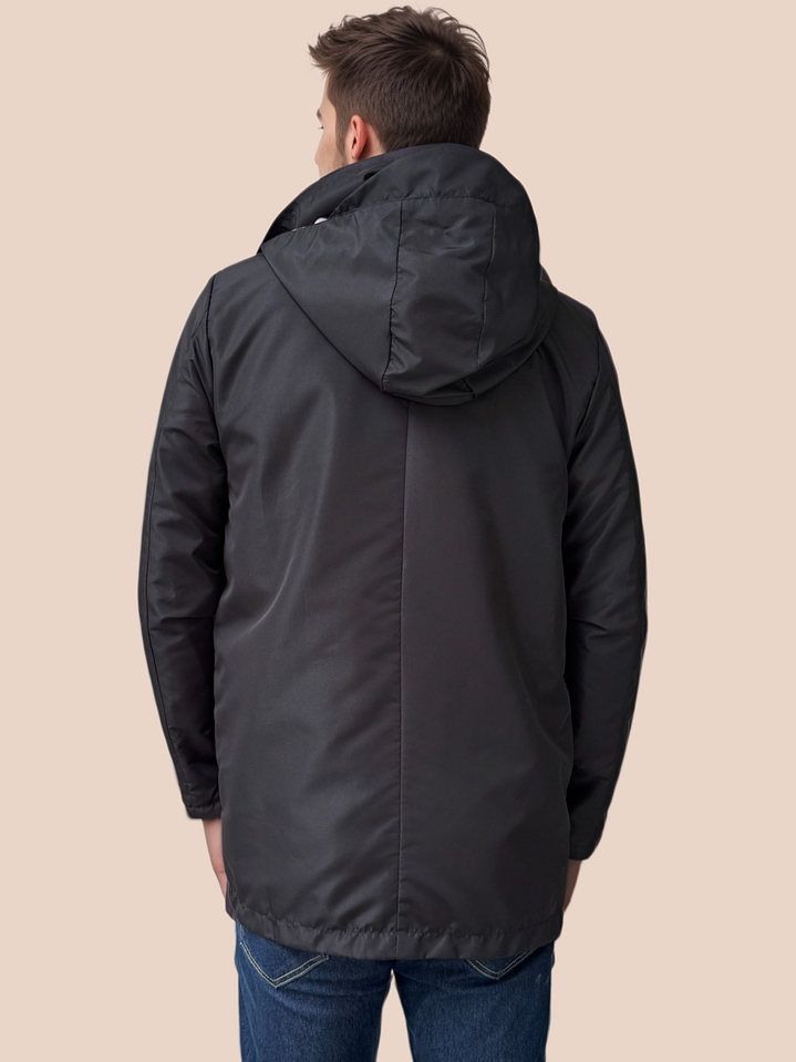 Parka Hombre Negra Clásica 3