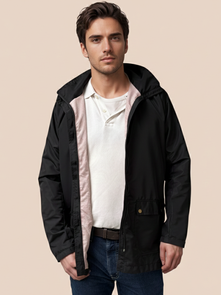 Parka Hombre Negra Clásica 2