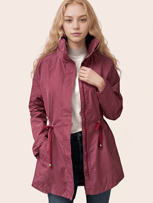 Parka Rosado Intenso Estampado