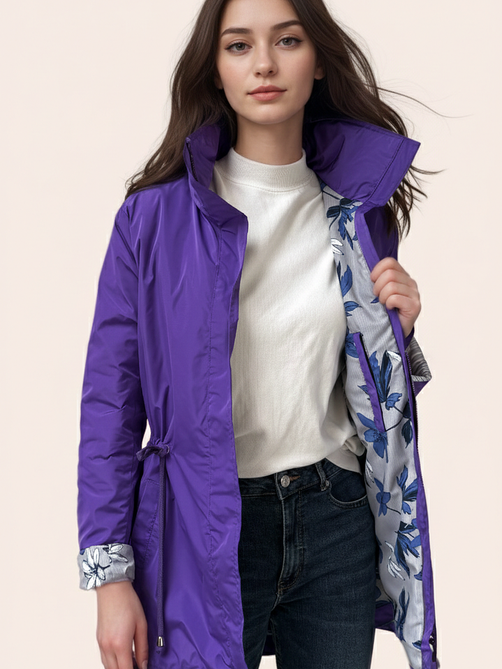 Parka Morado Chillón Estampado 1