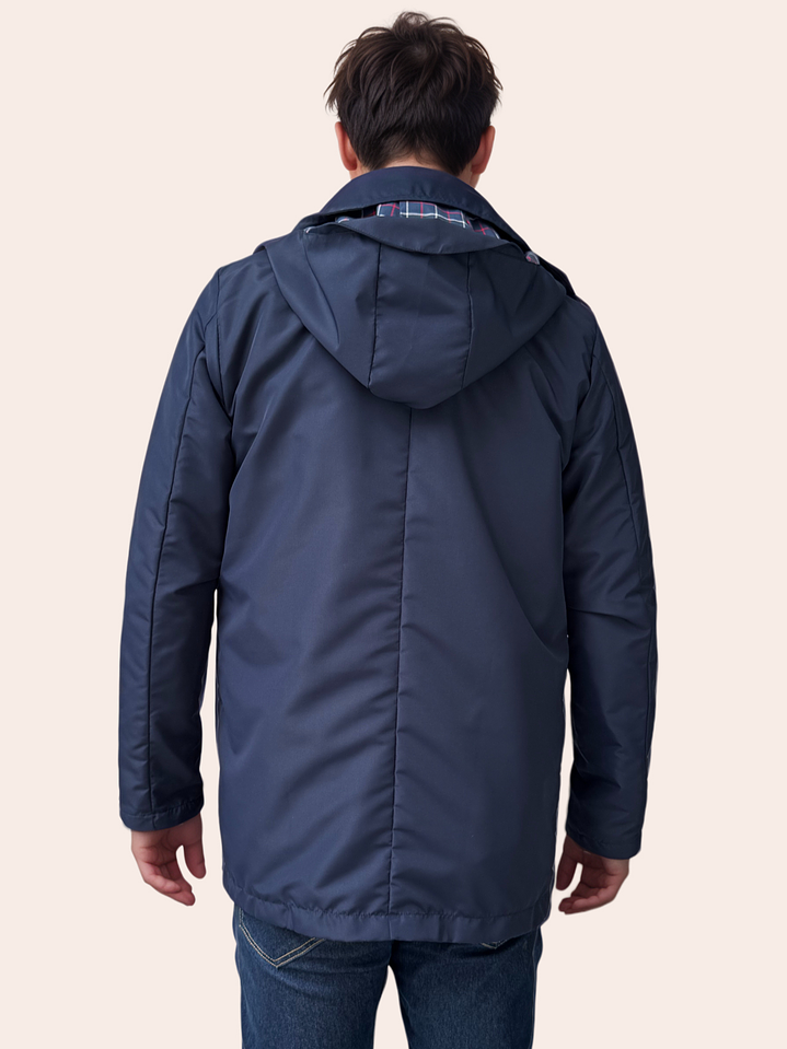 Parka Hombre Azul Clásica 3