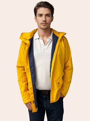 Parka Hombre Amarilla Clásica