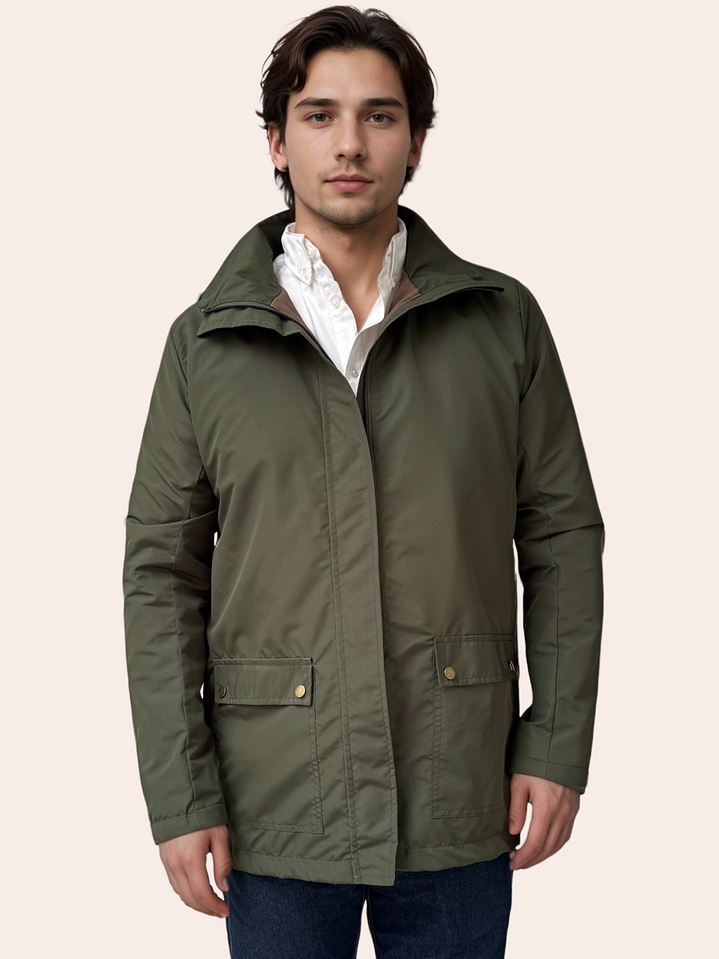 Parka Hombre Verde Clásica 1