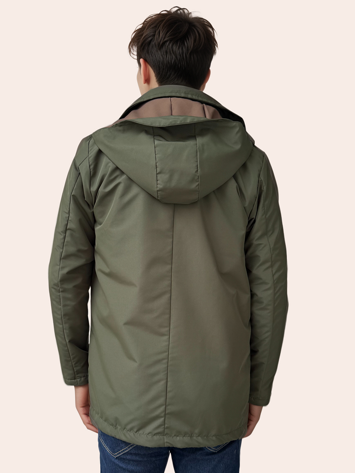 Parka Hombre Verde Clásica 3
