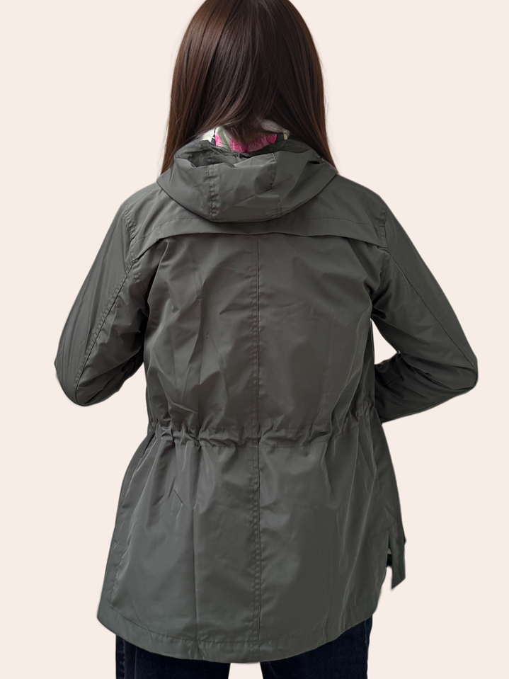 Cazadora Verde Oliva Militar Estampada 3