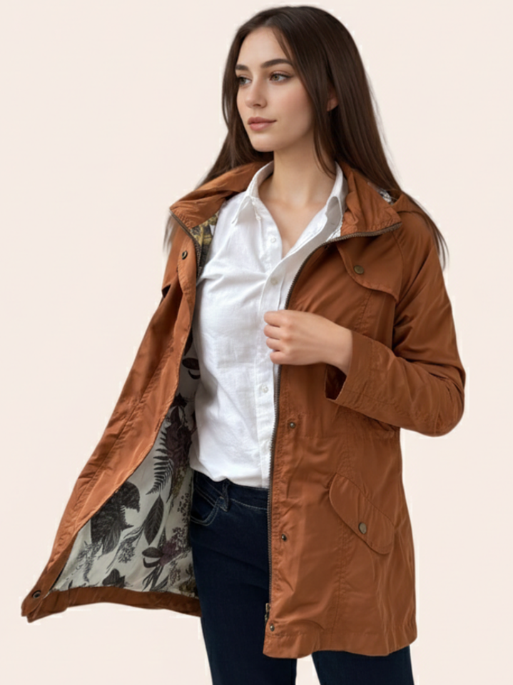 Cola de Pato Ocre Estampada 1