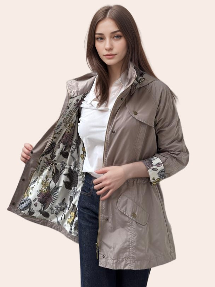 Cola de Pato Beige Estampada 1