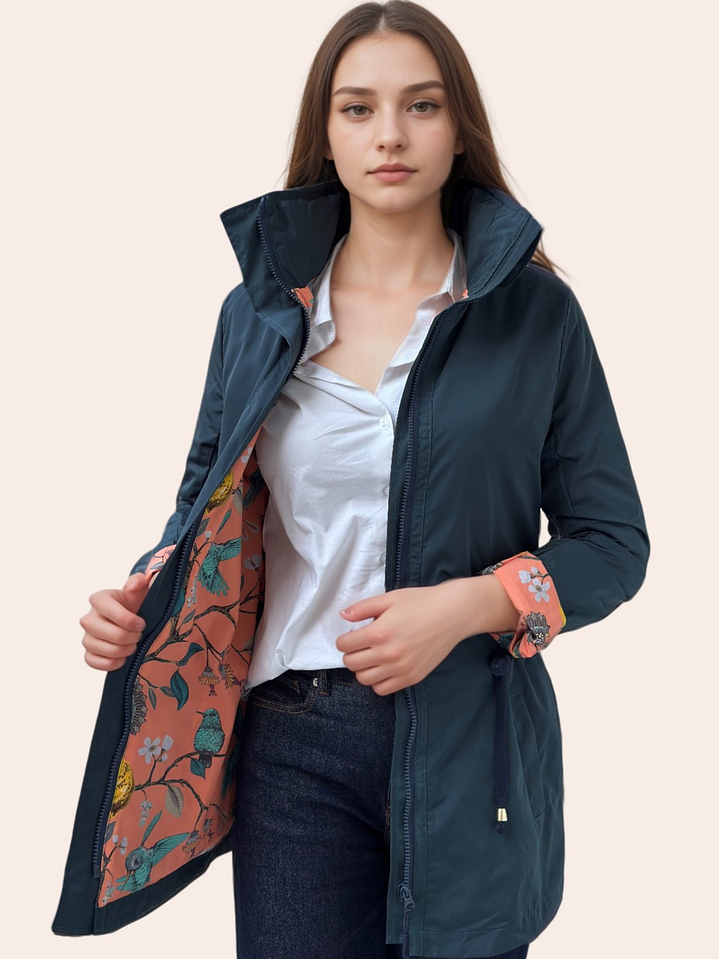 Parka Verde Gris Estampada 2