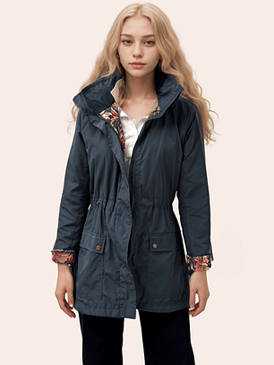 Otoño Verde Gris Estampado