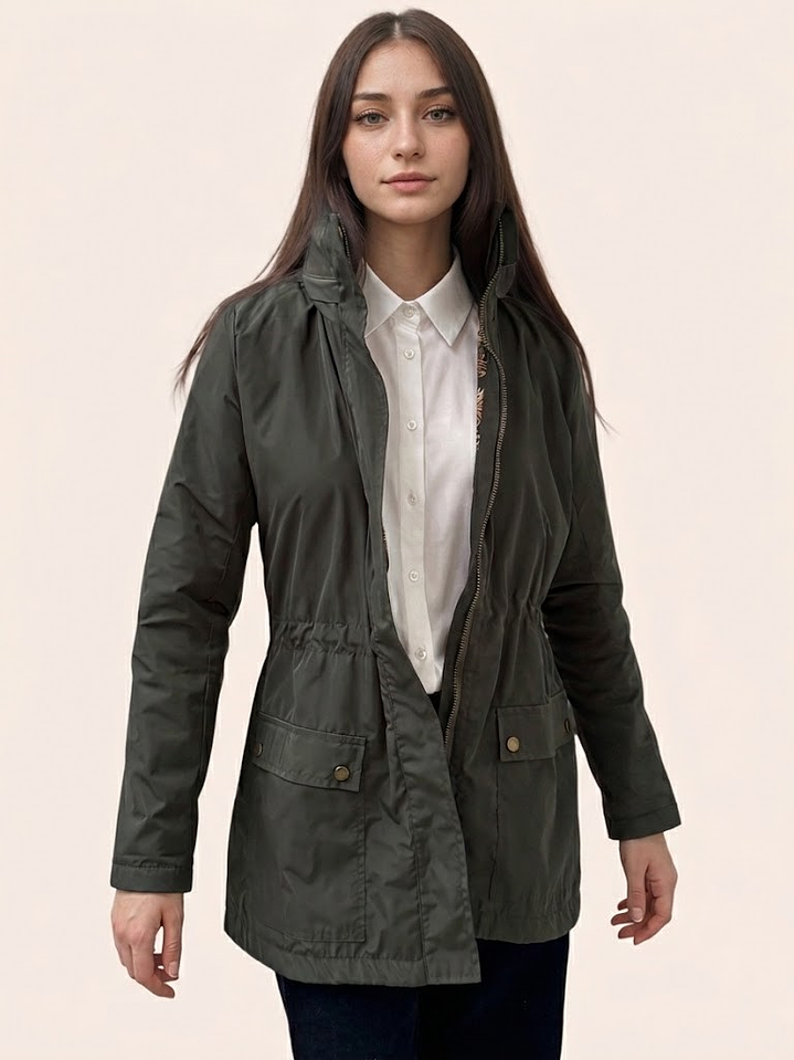 Otoño Verde Oliva Militar Estampado 1