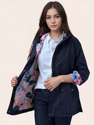 Cazadora Azul Noche Estampada