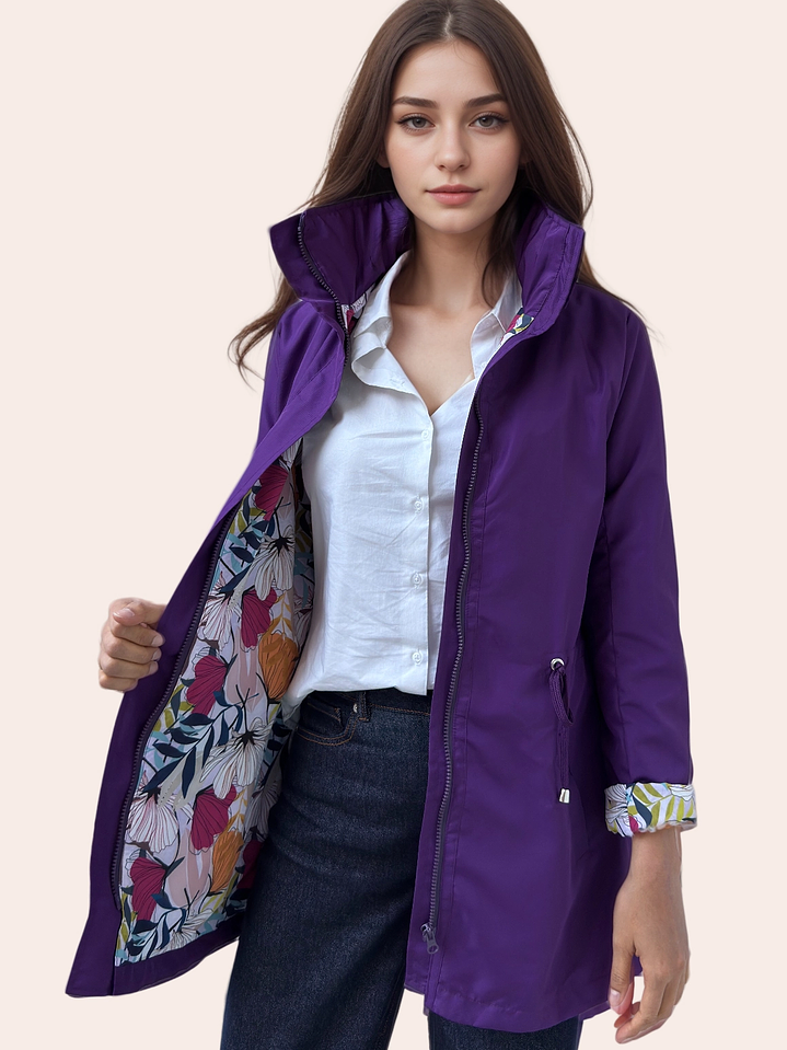 Parka Morado Estampado 3