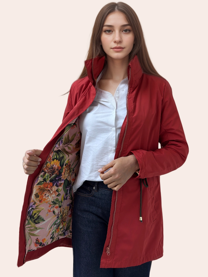 Parka Terracota Estampada 2