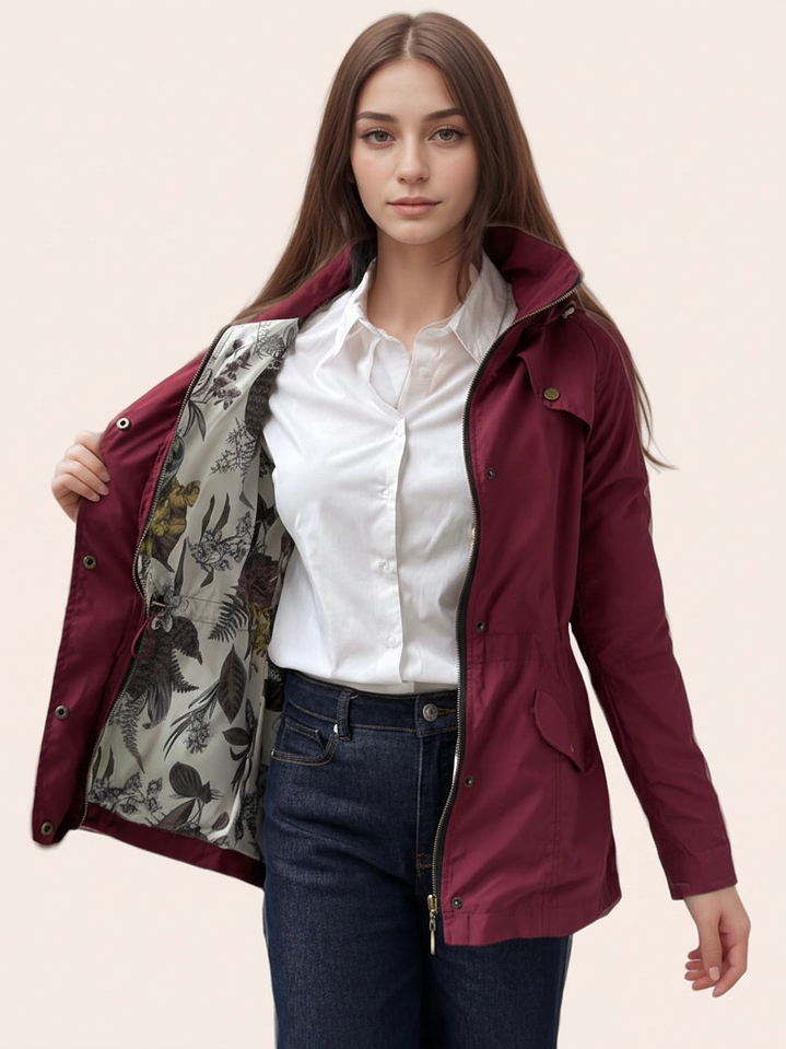 Cola de Pato Vinotinto Estampada 1