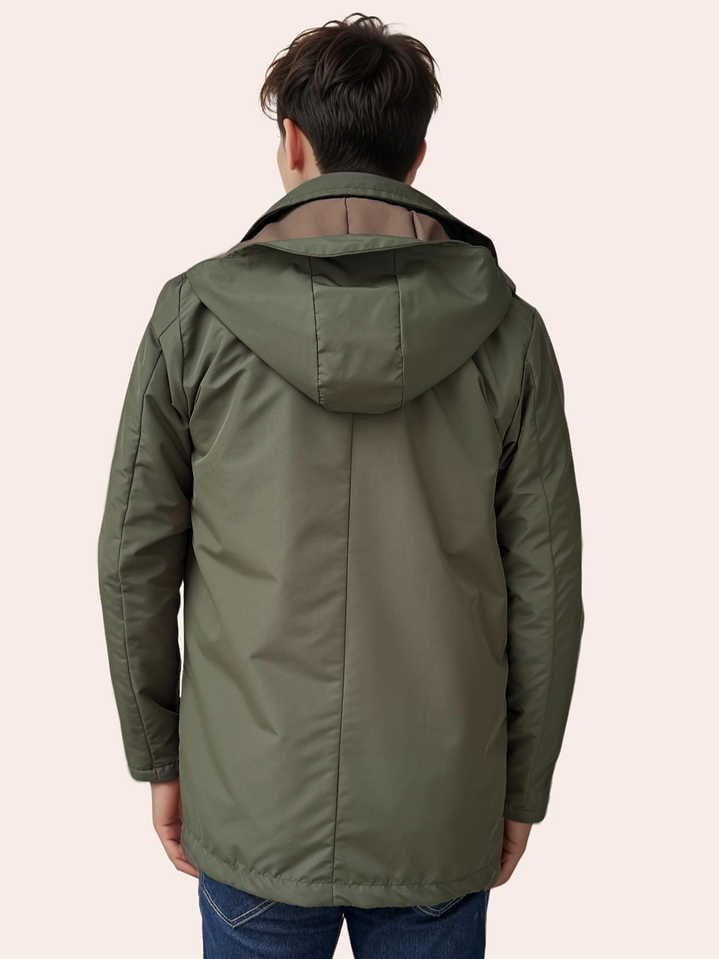 Parka Hombre Verde Clásica 4