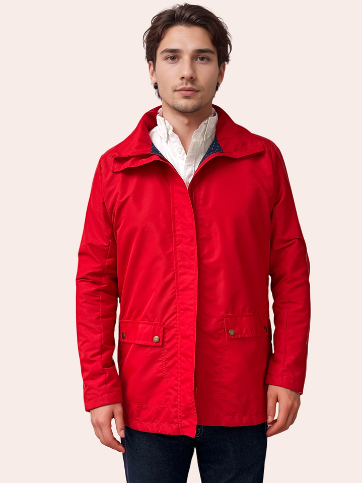 Parka Hombre Roja Clásica 1