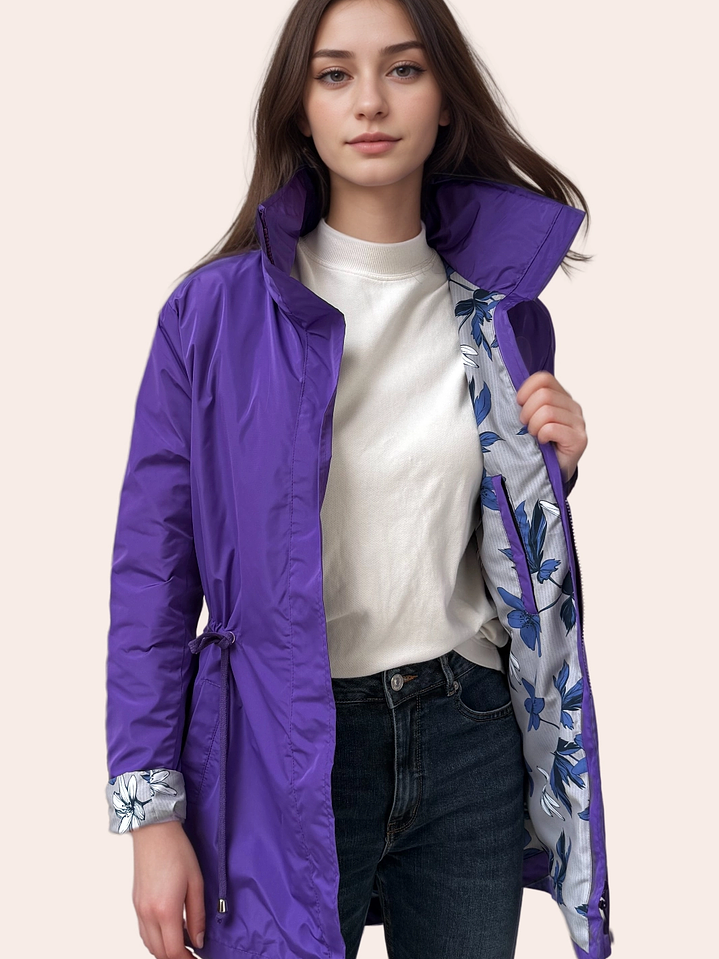 Parka Morado Chillón Estampado 2
