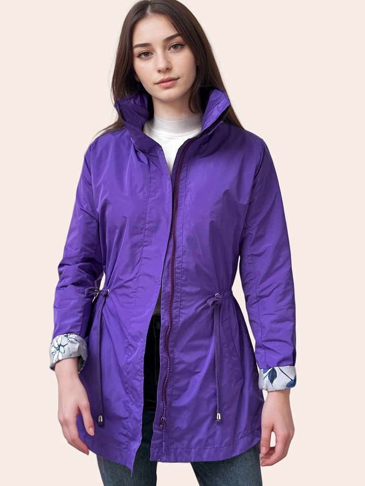 Parka Morado Chillón Estampado 1