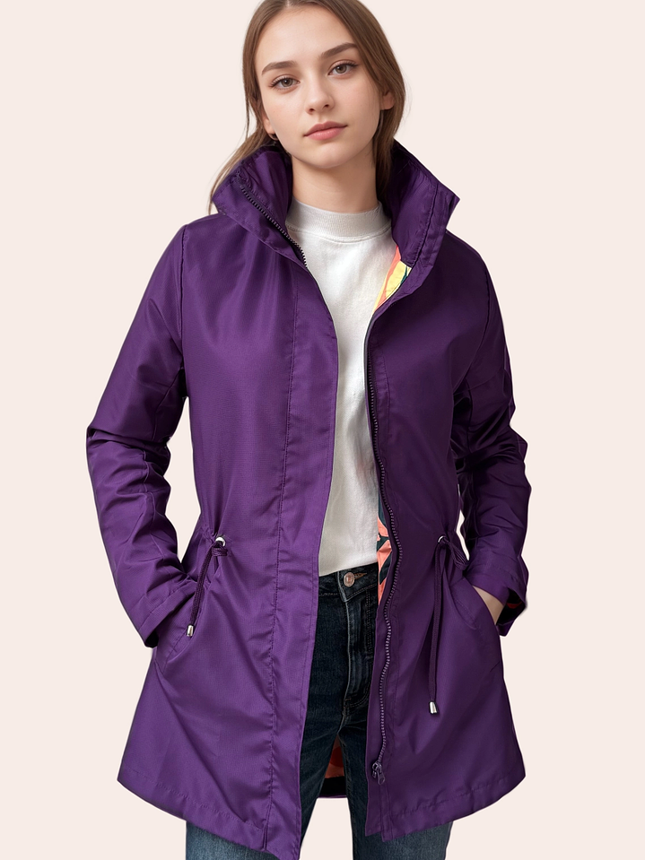 Parka Morado Estampado 1