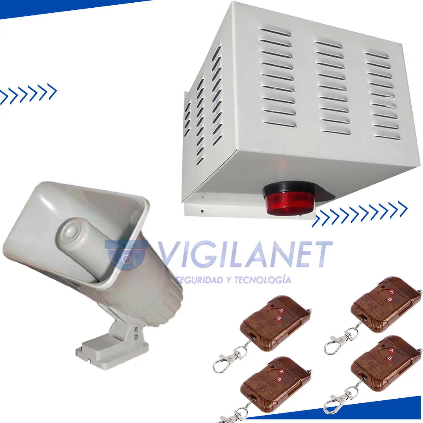 Alarma comunitaria 30W 1 Tono  con 4 Controles 1