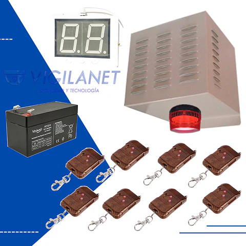 Alarma comunitaria 20W 2 Tonos +8 Controles incluye bateria y un visor