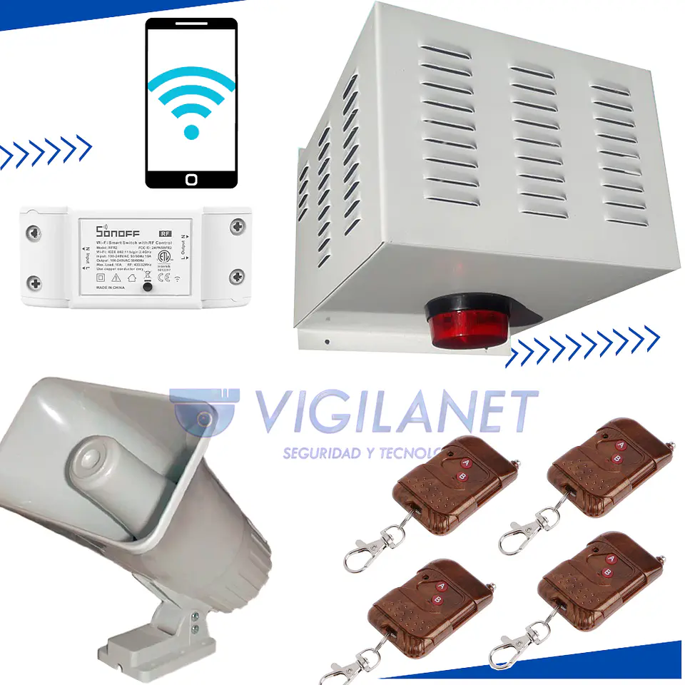 Alarma comunitaria WIFI 30W  incluye 4 controles 1