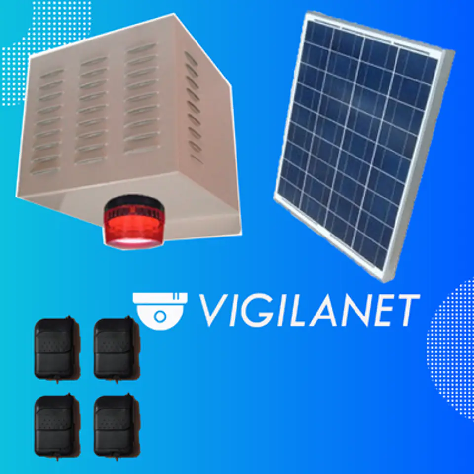 Alarma solar 20W 4 controles 1