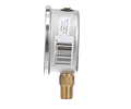 MANOMETRO WINTERS PFQ 2,5" X 1/4" NPT INF C/GLIC. INOX BRONCE