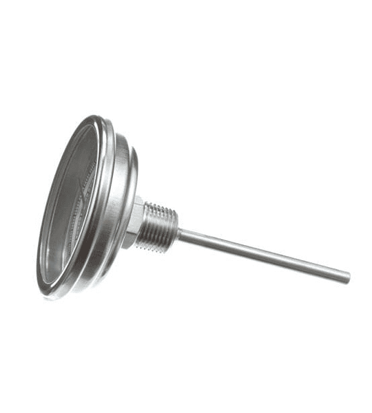 TERMOMETRO WINTERS BIMETALICOS 75MM DIAL 1/2NPT ATRAS BULBO 6.3MM X 100MM C/LAMINA DE SEGURIDAD