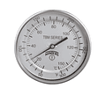 TERMOMETRO WINTERS BIMETALICOS 100MM DIAL 1/2NPT 0 A 60 C ATRAS BULBO 6.3MM X 150MM