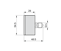 MANOMETRO BAUMER ACERO BRONCE 63mm 1/4NPT CONEXION ATRAS