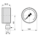 MANOMETRO BAUMER ACERO BRONCE 100mm 1/2NPT 0-1 BAR SIN GLICERINA
