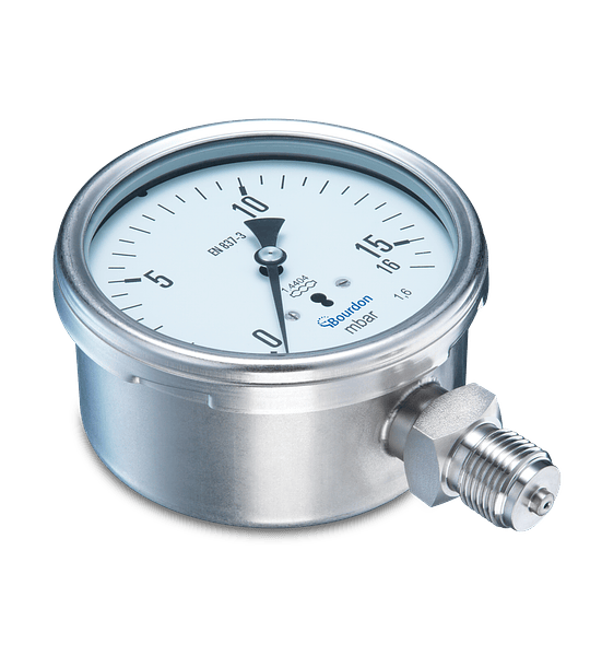 VACUOMETRO BAUMER BOURDON MODE MCX5F60N56 -25-0 KPA 0-250 MBAR 1/2NPT POSTERIOR