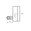 MANOMETRO BAUMER CONEXION TRASERA 100MM 1/2NPT DESDE 0 A 25BAR  2