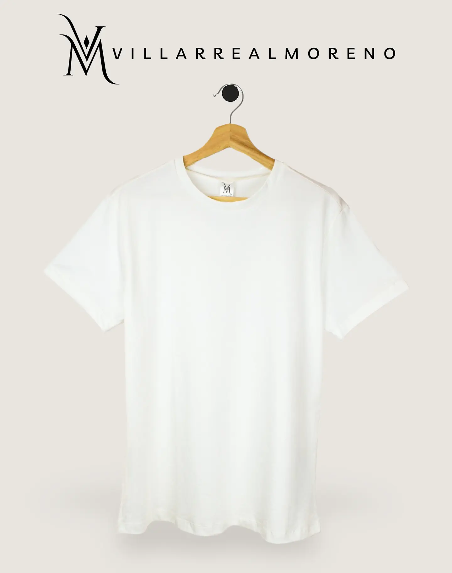 Camiseta Algodón Hombre Marfil 3