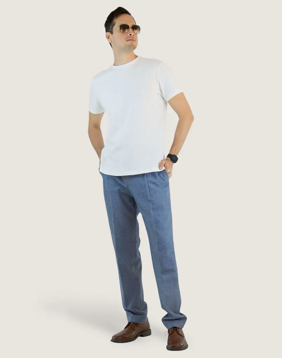 Camiseta Algodón Hombre Marfil 1